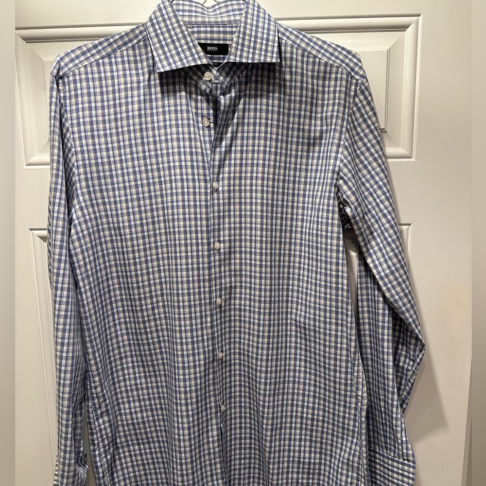 Hugo Boss Plaid Dress Shirt